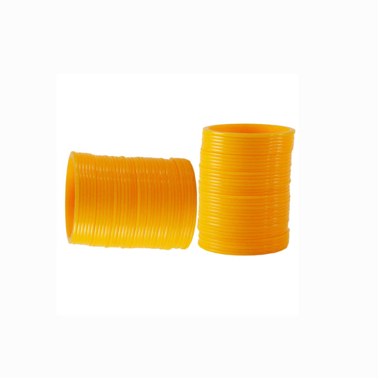 Yellow Plain Acrylic Bangle With Very Extra Large Size  (Pack Of 72) (sku-ban1835)