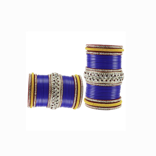 Blue Stone Acrylic Bangle With Extra Large Size  (Pack Of 54) (sku-ban1874)