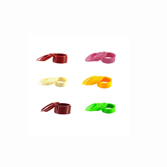 Multi Plain Acrylic Bangle With Very Extra Large Size  (Pack Of 108) (sku-ban2322)