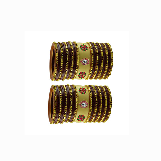 Multi Moti Stud Acrylic Bangle With Very Extra Large Size Pack Of-54 (sku-ban24210)