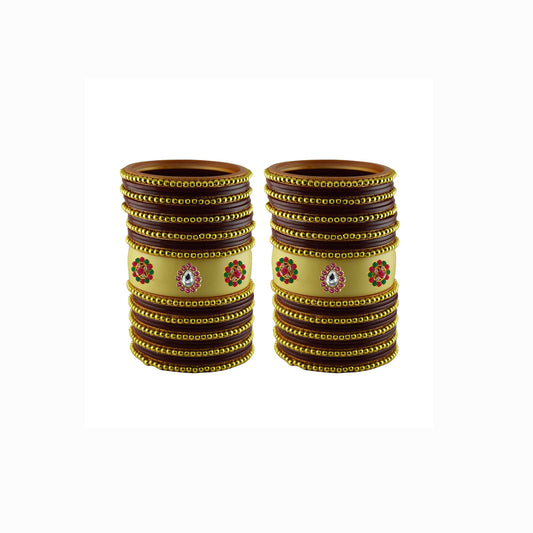 Multi Moti Stud Acrylic Bangle With Very Extra Large Size Pack Of-54 (sku-ban24210)