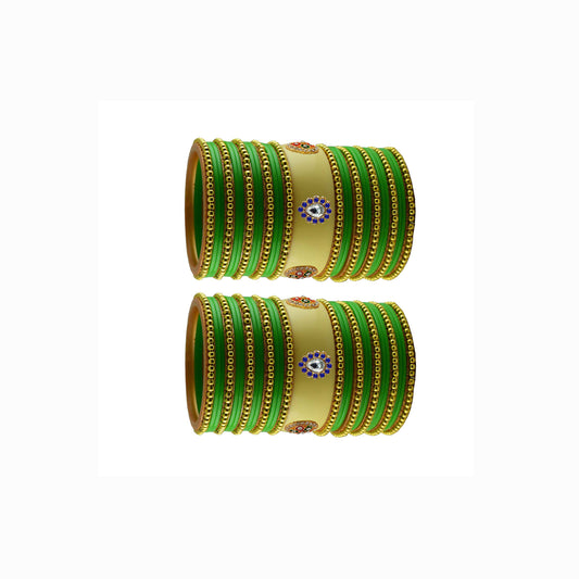 Multi Moti Stud Acrylic Bangle With Very Extra Large Size Pack Of-54 (sku-ban24231)