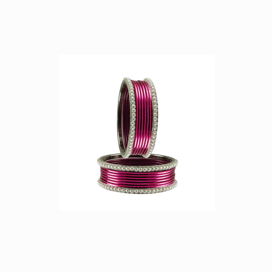 Dark Rani Moti Brass Bangle (Pack Of 16) (sku-ban2885)
