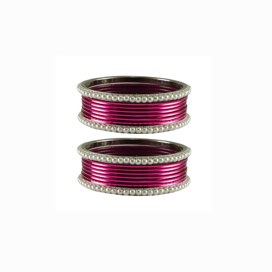 Dark Rani Moti Brass Bangle (Pack Of 16) (sku-ban2885)