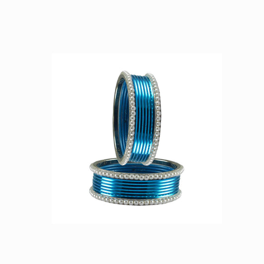 Firozi Moti Brass Bangle (Pack Of 16) (sku-ban2895)