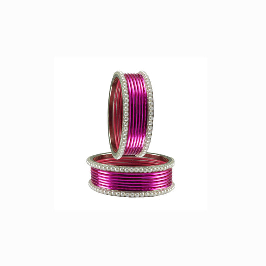 Dark Rani Moti Brass Bangle (Pack Of 16) (sku-ban2897)