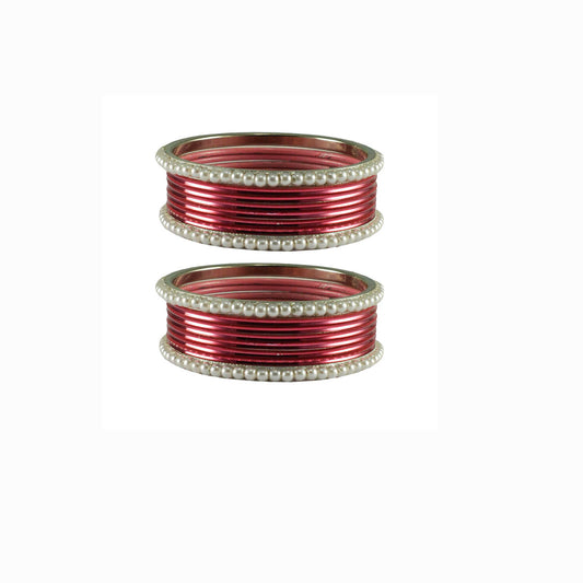 Light Rani Moti Brass Bangle (Pack Of 16) (sku-ban2900)