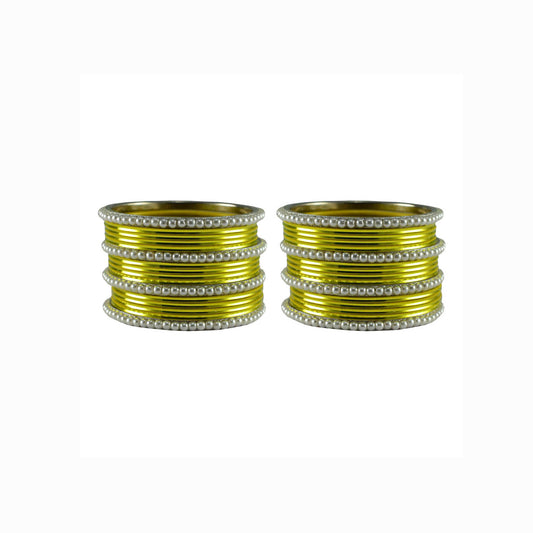 Light Yellow Moti Brass Bangle (Pack Of 32) (sku-ban2908)