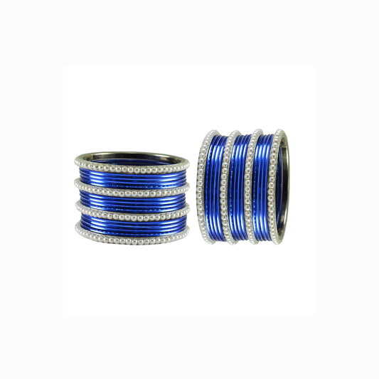 Light Blue  Moti Brass Bangle (Pack Of 32) (sku-ban2913)