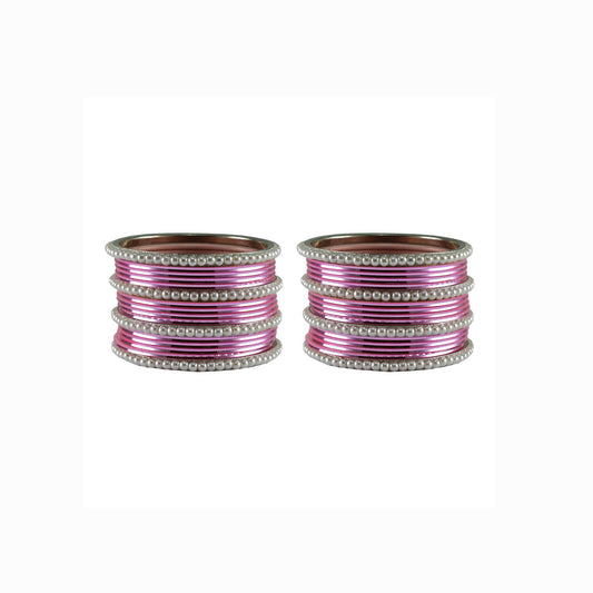 Pink Moti Brass Bangle (Pack Of 32) (sku-ban2916)