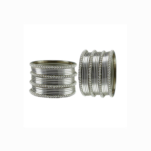 White Moti Brass Bangle With Extra Large Size  (Pack Of 32) (sku-ban2919)