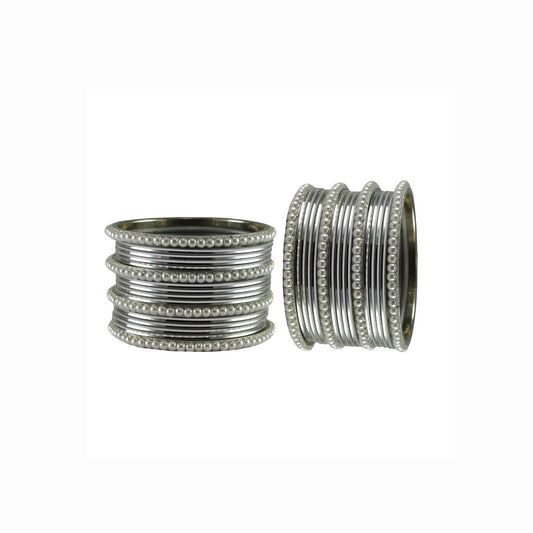 Silver Moti Brass Bangle (Pack Of 32) (sku-ban2922)