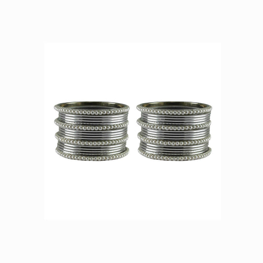 Silver Moti Brass Bangle (Pack Of 32) (sku-ban2922)