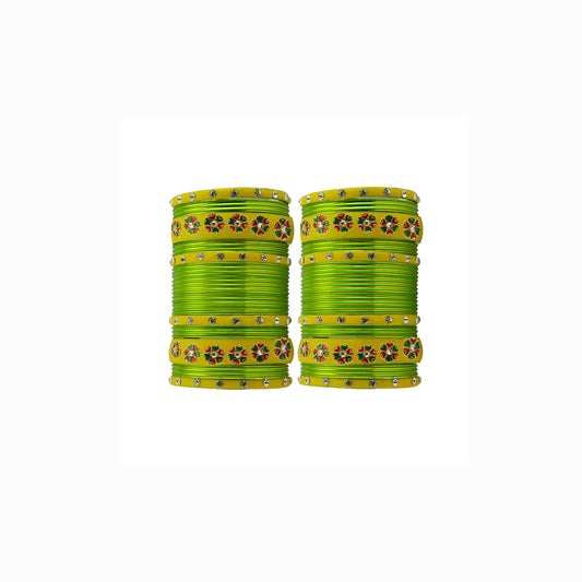 Totai Brass Stone Stud Bangle Pack Of-60 (sku-ban29668)