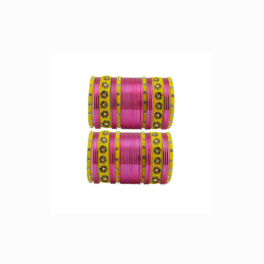Rani Brass Stone Stud Bangle Pack Of-60 (sku-ban29676)