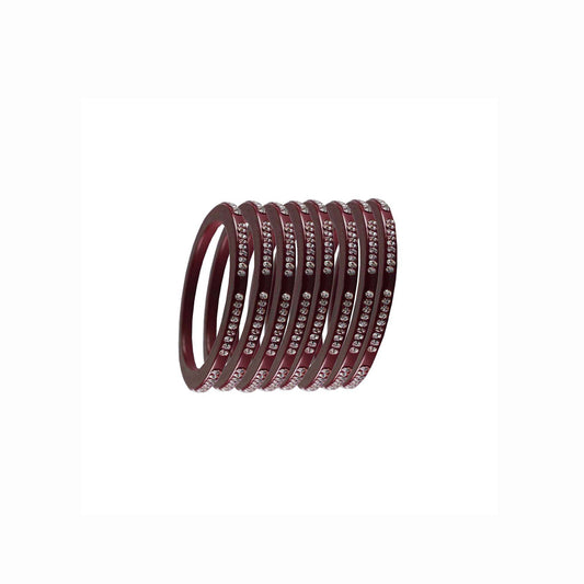 Red  Stone  Lac Pure Lakh Rajasthani Bangle (Pack Of 8) (sku-ban3029)
