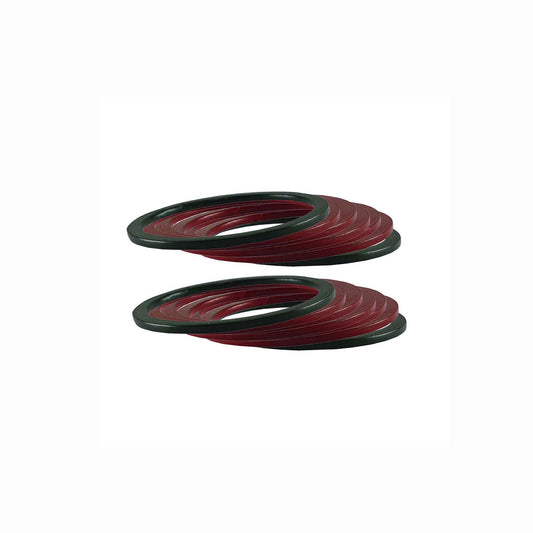 Pure Lakh Traditional Hinglu Rajasthani bangle (Pack Of 14) (sku-ban3034)