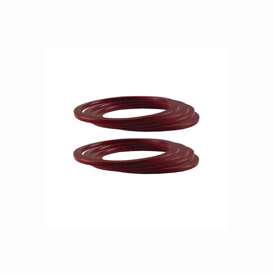 Red Plain Lac Pure Lakh Rajasthani Bangle (Pack Of 8) (sku-ban3035)