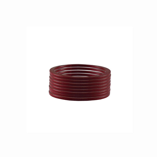 Red Plain Lac Pure Lakh Rajasthani Bangle (Pack Of 8) (sku-ban3035)