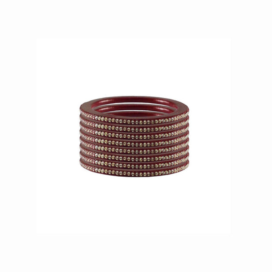 Red Stone Lac Pure Lakh Rajasthani Bangle (Pack Of 8) (sku-ban3047)