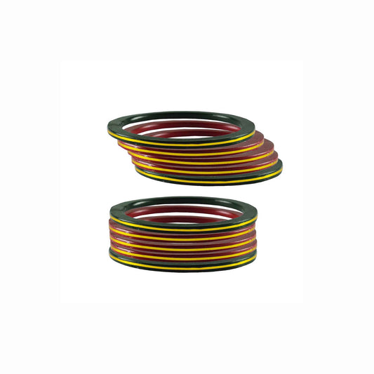 Pure Lakh Traditional Patri Hinglu Rajasthani bangle (Pack Of 10) (sku-ban3051)