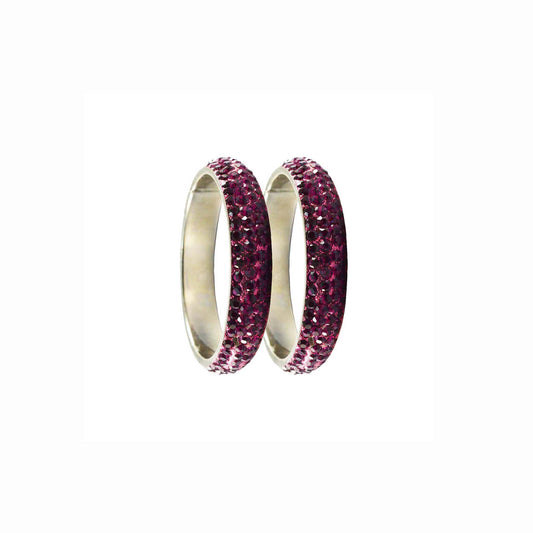 Rani Stone Brass Bangle With Extra Large Size  (Pack Of 2) (sku-ban3161)