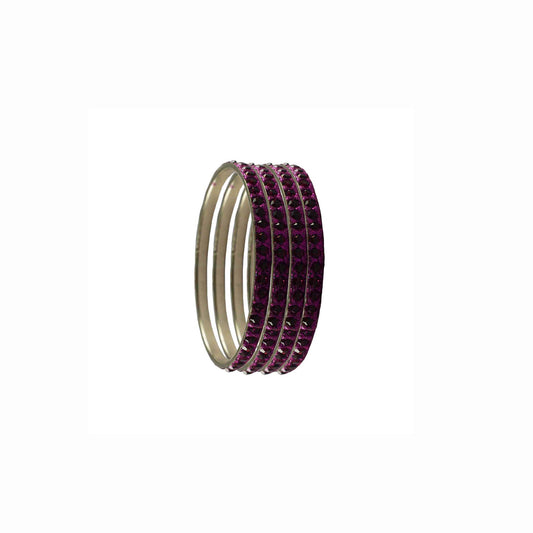 Rani Stone Brass Bangle With Extra Large Size  (Pack Of 4) (sku-ban3163)