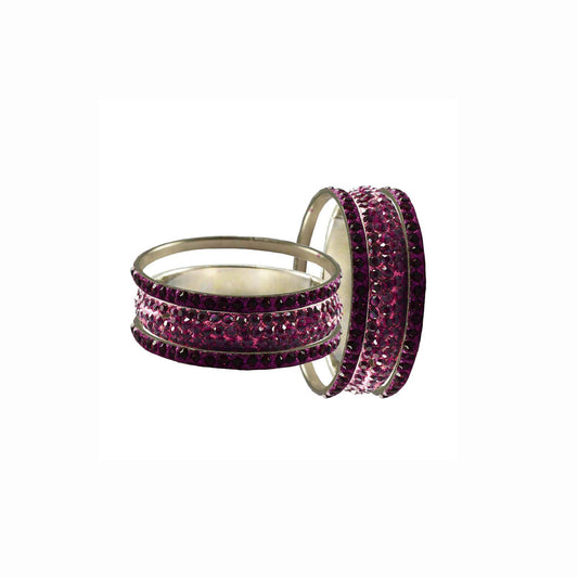 Rani Stone Brass Bangle With Extra Large Size  (Pack Of 6) (sku-ban3164)