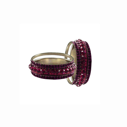 Rani Stone Brass Bangle With Extra Large Size  (Pack Of 6) (sku-ban3165)