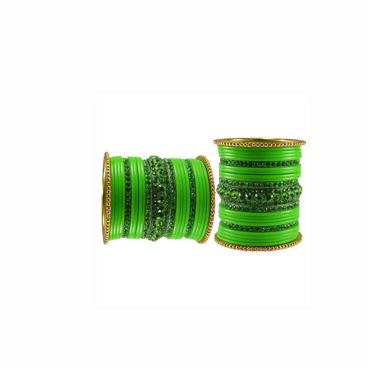 Totai Stone Acrylic-Brass Bangle With Extra Large Size  (Pack Of 46) (sku-ban3304)