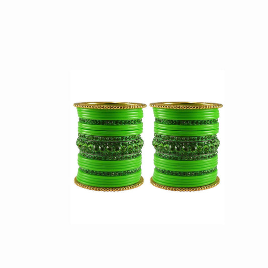 Totai Stone Acrylic-Brass Bangle With Extra Large Size  (Pack Of 46) (sku-ban3304)