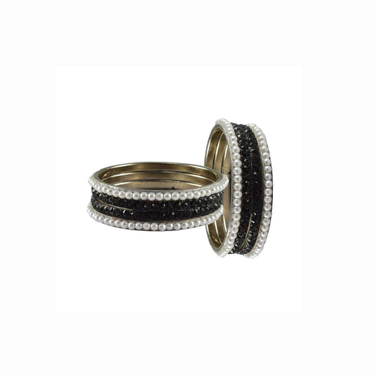 Multi Stone Brass Bangle With Extra Large Size  (Pack Of 8) (sku-ban3322)