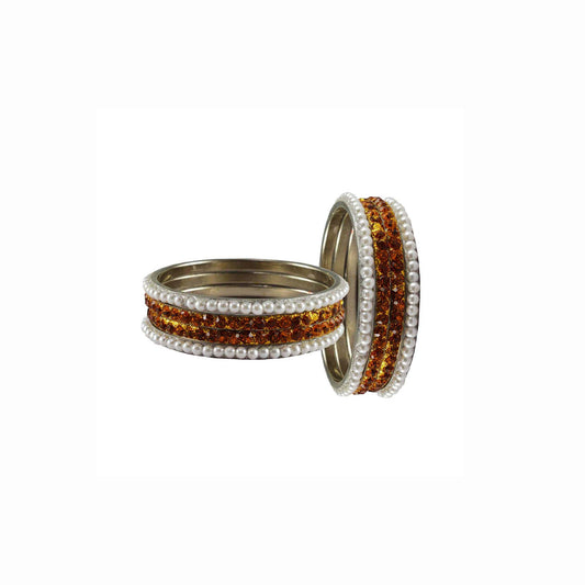 Multi Stone Brass Bangle With Extra Large Size  (Pack Of 8) (sku-ban3323)