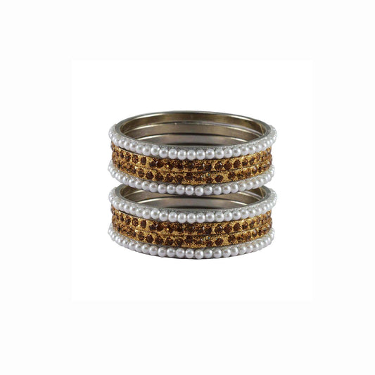 Multi Stone Brass Bangle With Extra Large Size  (Pack Of 8) (sku-ban3324)