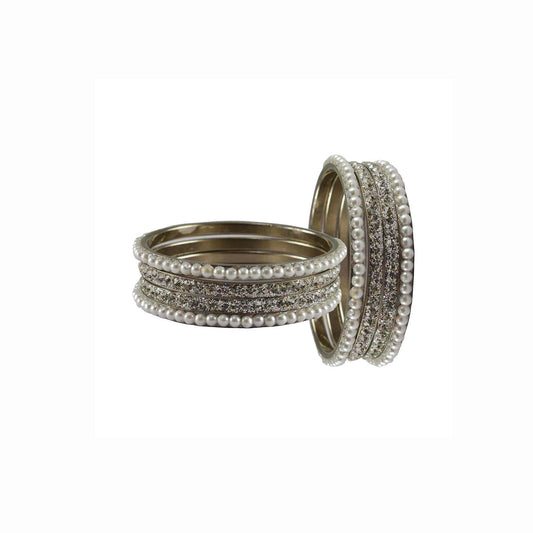 Multi Stone Brass Bangle With Extra Large Size  (Pack Of 8) (sku-ban3325)