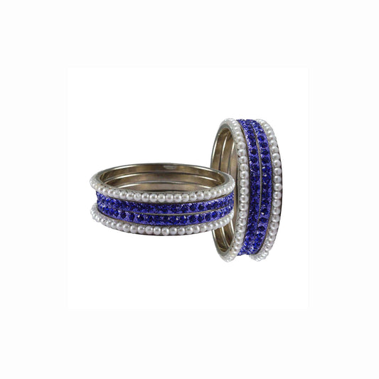 Multi Stone Brass Bangle With Extra Large Size  (Pack Of 8) (sku-ban3326)