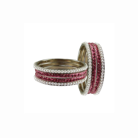 Multi Stone Brass Bangle With Extra Large Size  (Pack Of 8) (sku-ban3327)