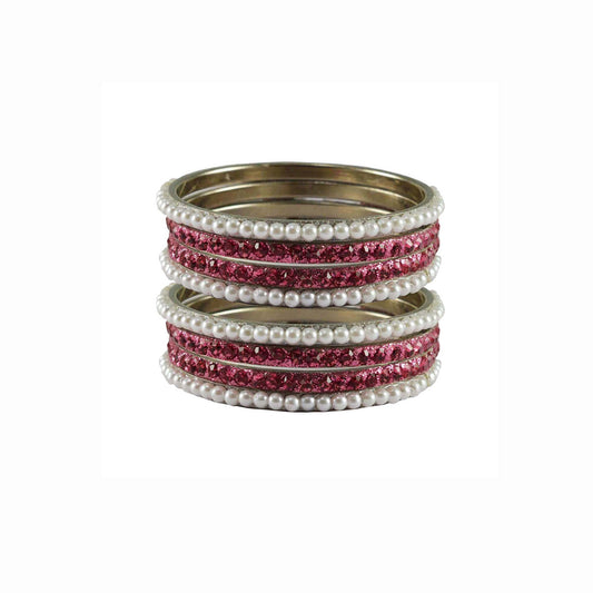 Multi Stone Brass Bangle With Extra Large Size  (Pack Of 8) (sku-ban3327)