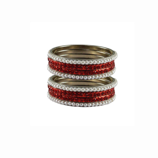 Multi Stone Brass Bangle With Extra Large Size  (Pack Of 8) (sku-ban3328)
