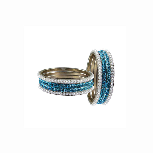 Multi Stone Brass Bangle With Extra Large Size  (Pack Of 8) (sku-ban3332)