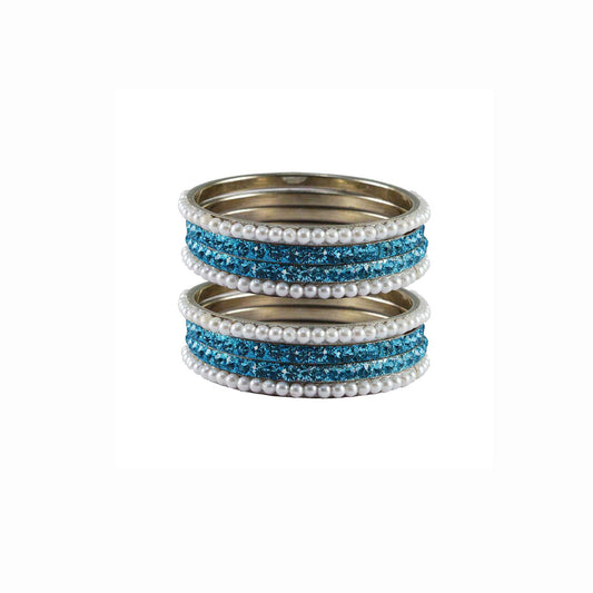 Multi Stone Brass Bangle With Extra Large Size  (Pack Of 8) (sku-ban3332)