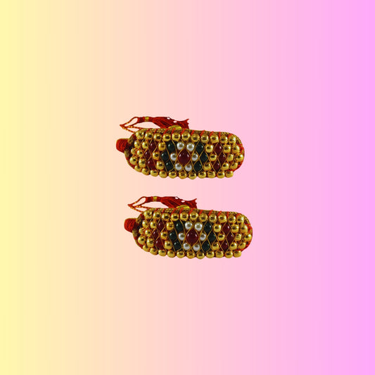 Rajasthani Golden Pochi Pack Of-4 size free (sku-retban3390)