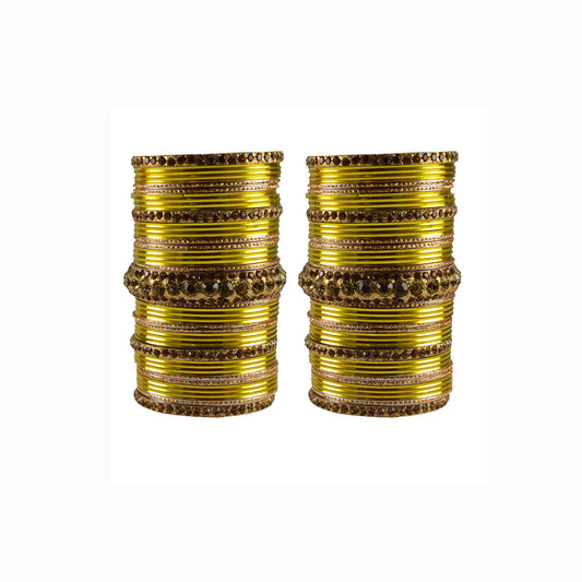 Multi stone Brass Bangle (Pack Of 82) (sku-ban3455)
