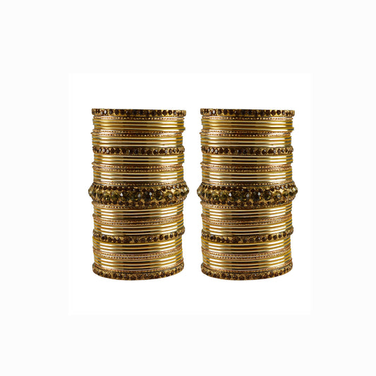 Multi stone Brass Bangle (Pack Of 82) (sku-ban3461)