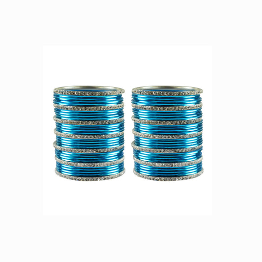 Firozi stone Brass Bangle (Pack Of 62) (sku-ban3492)