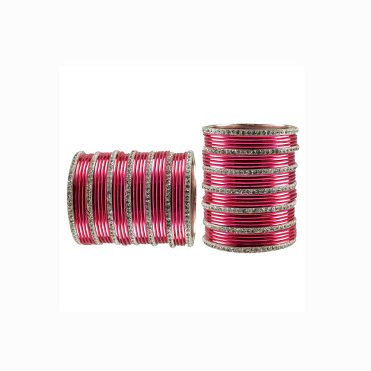 Gajari stone Brass Bangle (Pack Of 62) (sku-ban3494)