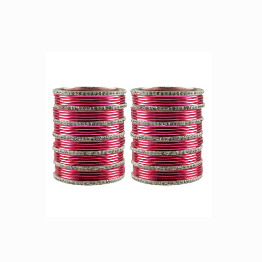Gajari stone Brass Bangle (Pack Of 62) (sku-ban3494)