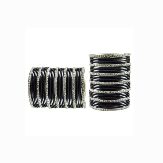 Black stone Brass Bangle (Pack Of 62) (sku-ban3495)