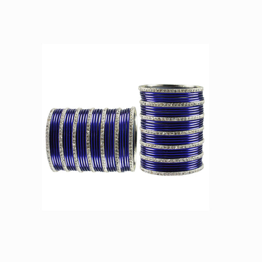 Dark Blue stone Brass Bangle (Pack Of 62) (sku-ban3500)