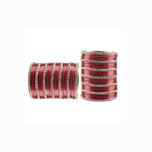Gajari stone Brass Bangle (Pack Of 62) (sku-ban3501)